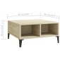 vidaXL Τραπεζάκι Σαλονιού Sonoma Δρυς 60 x 60 x 30 εκ. από Μοριοσανίδα