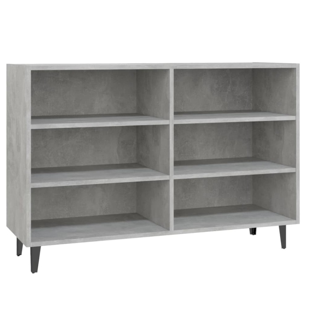vidaXL Ραφιέρα Γκρι Σκυροδέματος 103,5 x 35 x 70 εκ. από Επεξεργ. Ξύλο