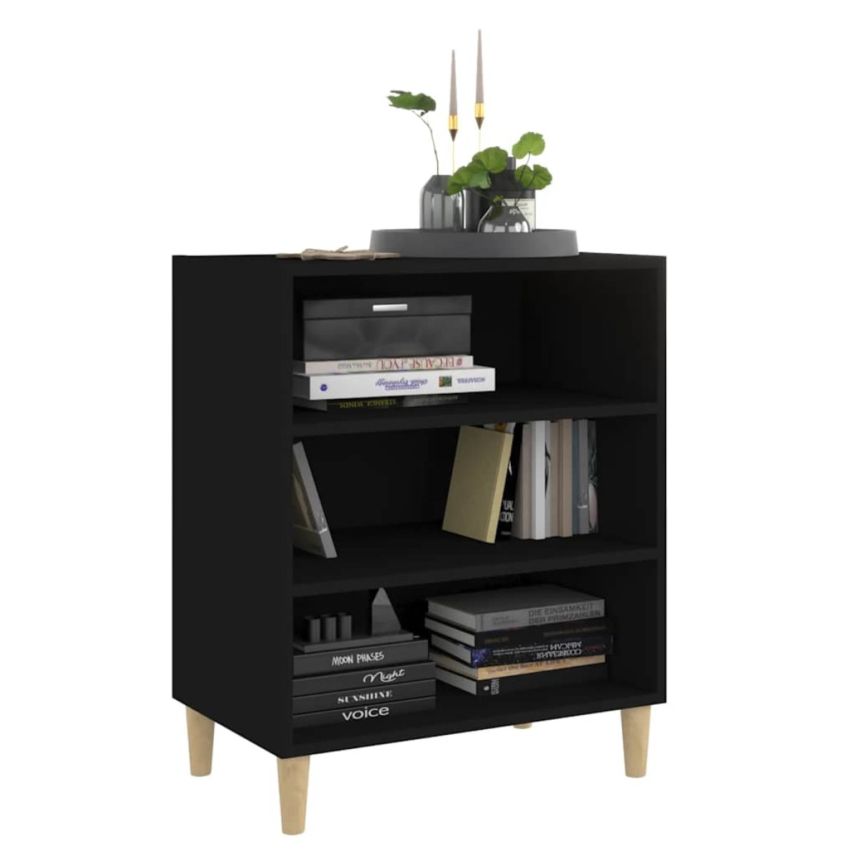 vidaXL Ραφιέρα Μαύρη 57 x 35 x 70 εκ. από Μοριοσανίδα