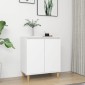 vidaXL Μπουφές Λευκός 60 x 35 x 70 εκ. από Μοριοσανίδα με Ξύλινα Πόδια