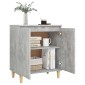 vidaXL Ντουλάπι Γκρι Σκυρ. 60x35x70 εκ. Μασίφ Ξύλινα Πόδια Μοριοσανίδα