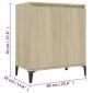 vidaXL Ντουλάπι Χρώμα Sonoma Δρυς 60 x 35 x 70 εκ. από Μοριοσανίδα