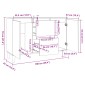 vidaXL Μπουφές Λευκός 103,5 x 35 x 70 εκ. από Μοριοσανίδα