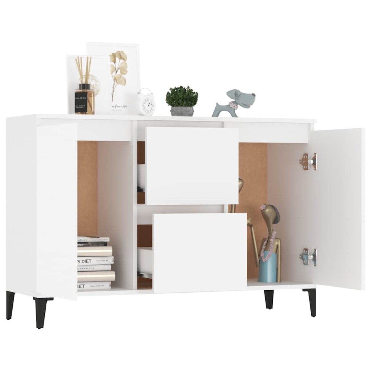 vidaXL Μπουφές Λευκός 104 x 35 x 70 εκ. από Μοριοσανίδα