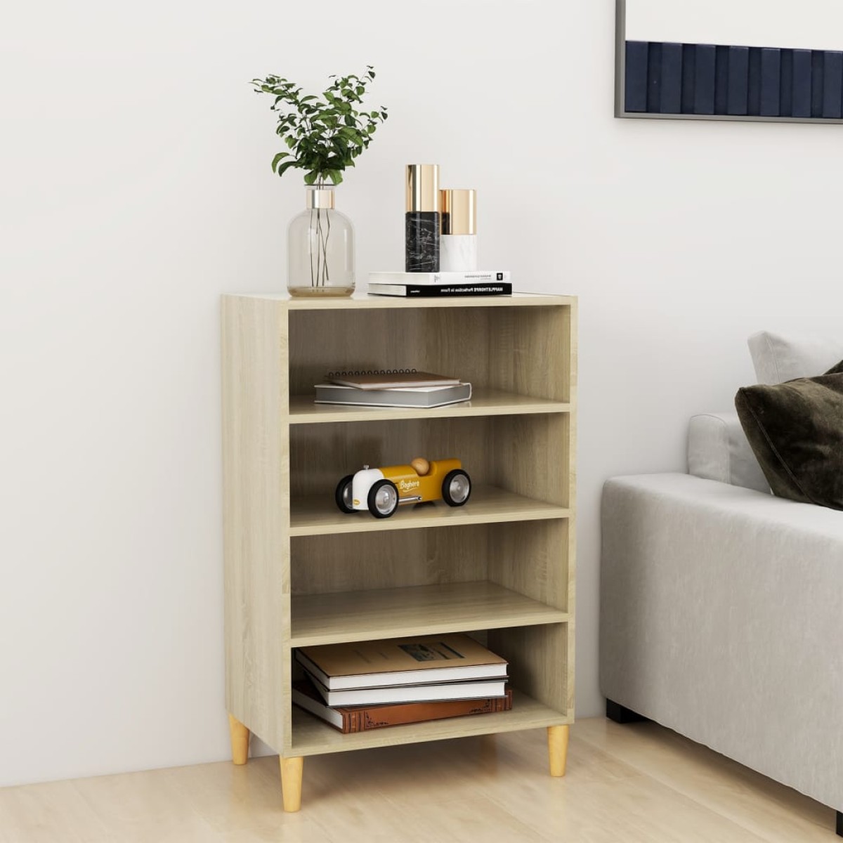 vidaXL Ραφιέρα Sonoma Δρυς 57 x 35 x 90 εκ. από Μοριοσανίδα