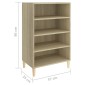 vidaXL Ραφιέρα Sonoma Δρυς 57 x 35 x 90 εκ. από Μοριοσανίδα