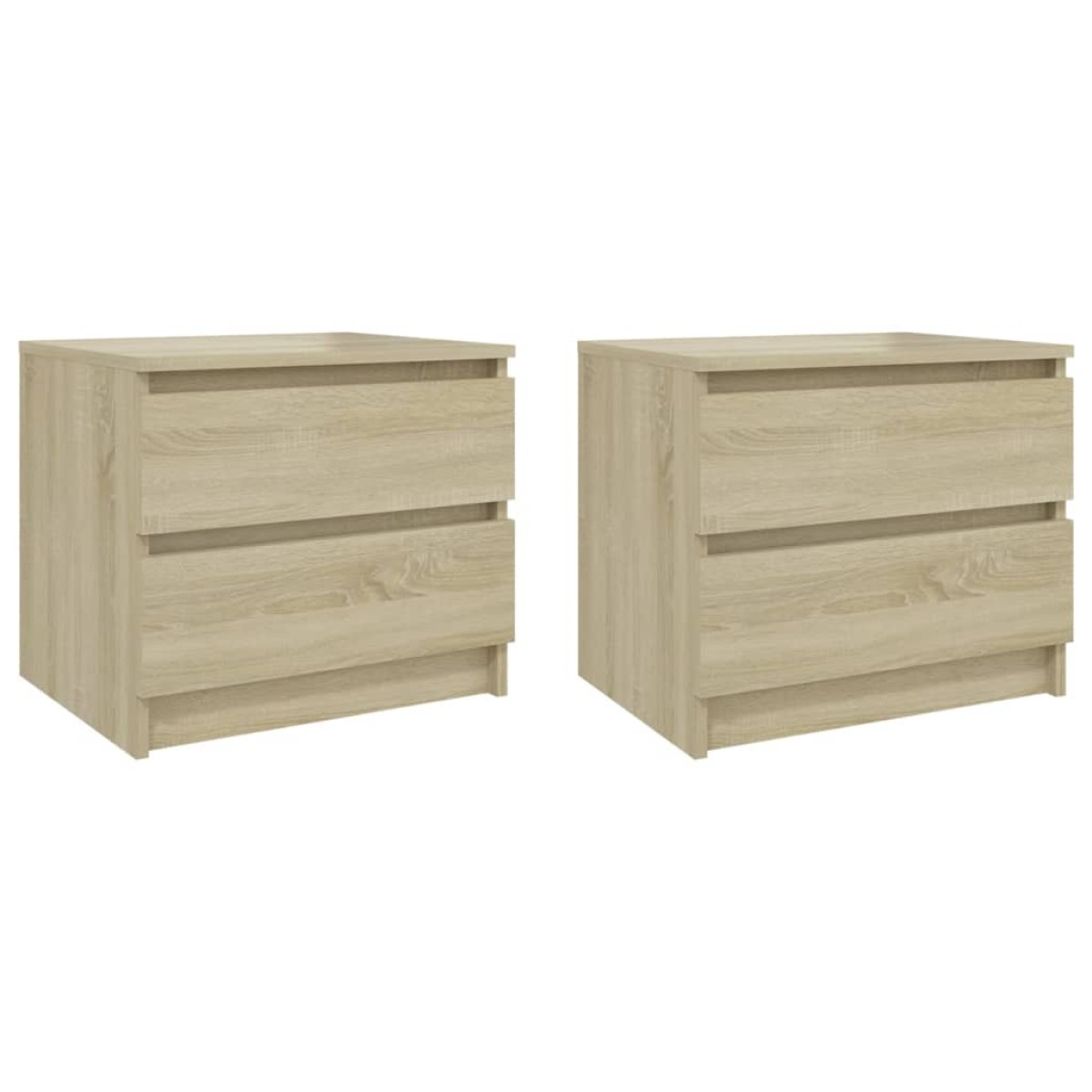 vidaXL Κομοδίνα 2 τεμ. Sonoma Δρυς 50 x 39 x 43,5 εκ. από Μοριοσανίδα