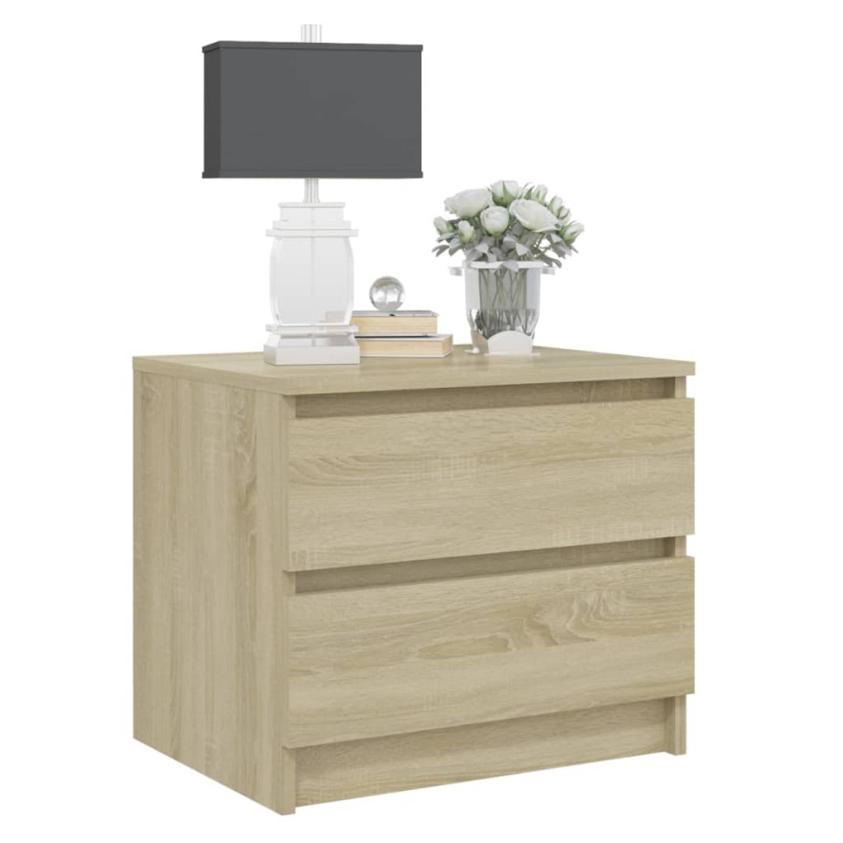 vidaXL Κομοδίνα 2 τεμ. Sonoma Δρυς 50 x 39 x 43,5 εκ. από Μοριοσανίδα