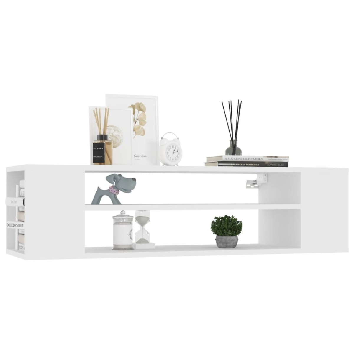 vidaXL Έπιπλο Τηλεόρασης Κρεμαστό Λευκό 100x31x26,5 εκ από Μοριοσανίδα