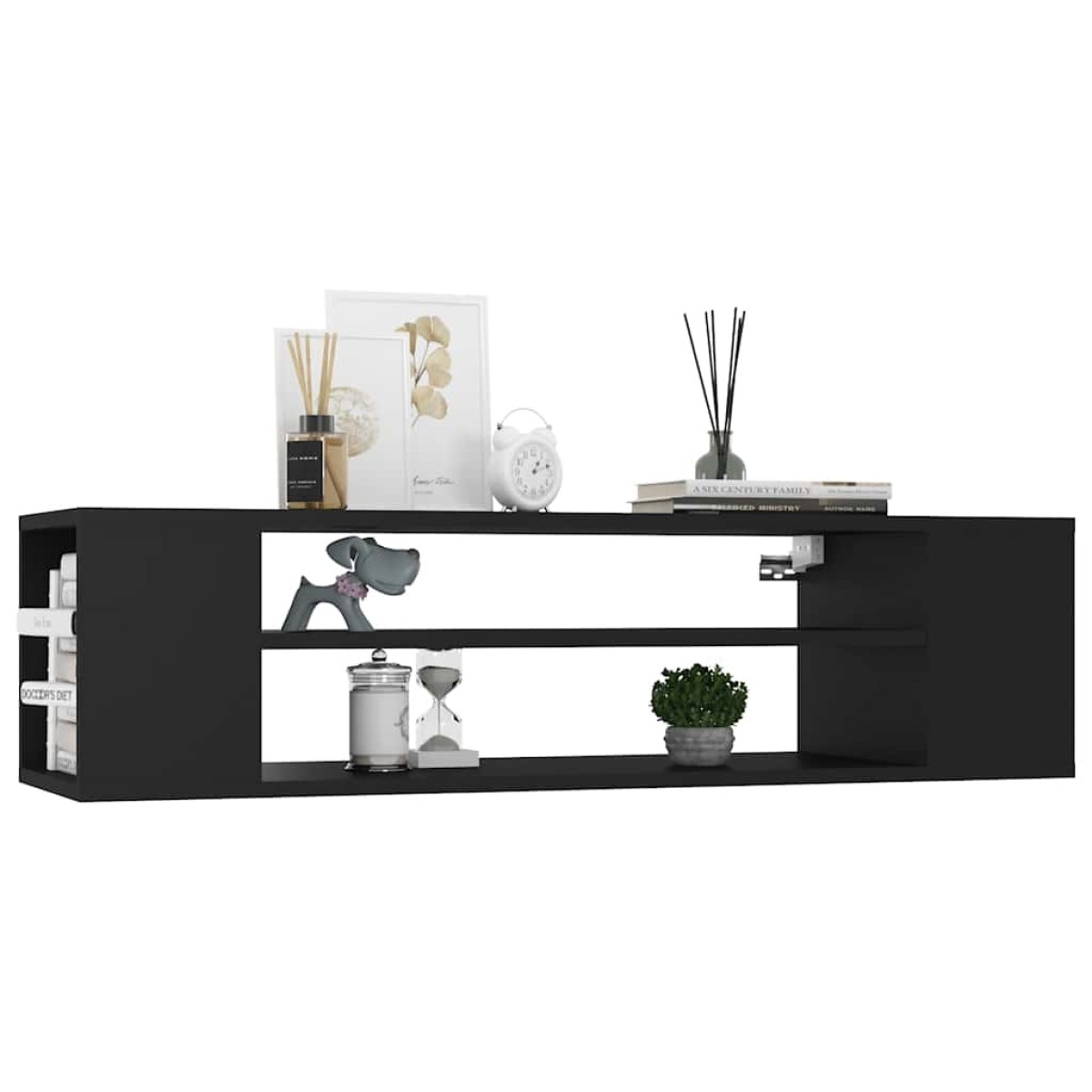 vidaXL Έπιπλο Τηλεόρασης Κρεμαστό Μαύρο 100 x 30 x 26,5 εκ Μοριοσανίδα