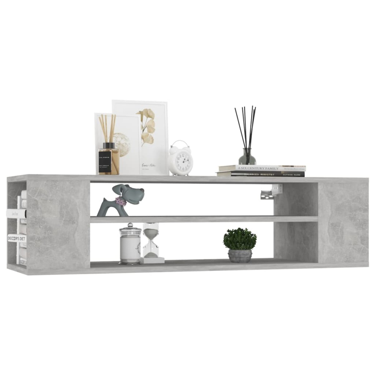 vidaXL Έπιπλο Τηλεόρασης Κρεμ. Γκρι Σκυρ. 100x30x26,5 εκ. Μοριοσανίδα