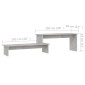 vidaXL Έπιπλο Τηλεόρασης Γκρι Σκυροδέματος 180x30x43 εκ. Μοριοσανίδα