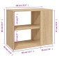 vidaXL Βοηθητικό Ντουλάπι Sonoma Δρυς 60 x 30 x 50 εκ. από Μοριοσανίδα