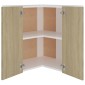 vidaXL Ντουλάπι Γωνία Κρεμαστό Sonoma Δρυς 57x57x60 εκ. Μοριοσανίδα