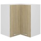 vidaXL Ντουλάπι Γωνία Κρεμαστό Sonoma Δρυς 57x57x60 εκ. Μοριοσανίδα