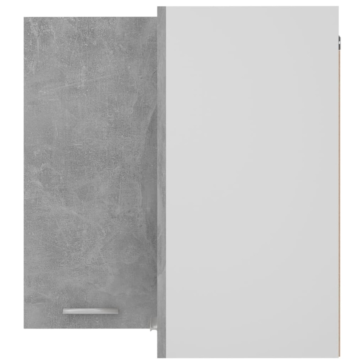 vidaXL Ντουλάπι Γωνία Κρεμαστό Γκρι Σκυρ. 57x57x60 εκ. από Μοριοσανίδα