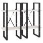 vidaXL Βιβλιοθήκη με 4 Ράφια Λευκή 40x30x140 εκ. από Μασίφ Ξύλο Πεύκου