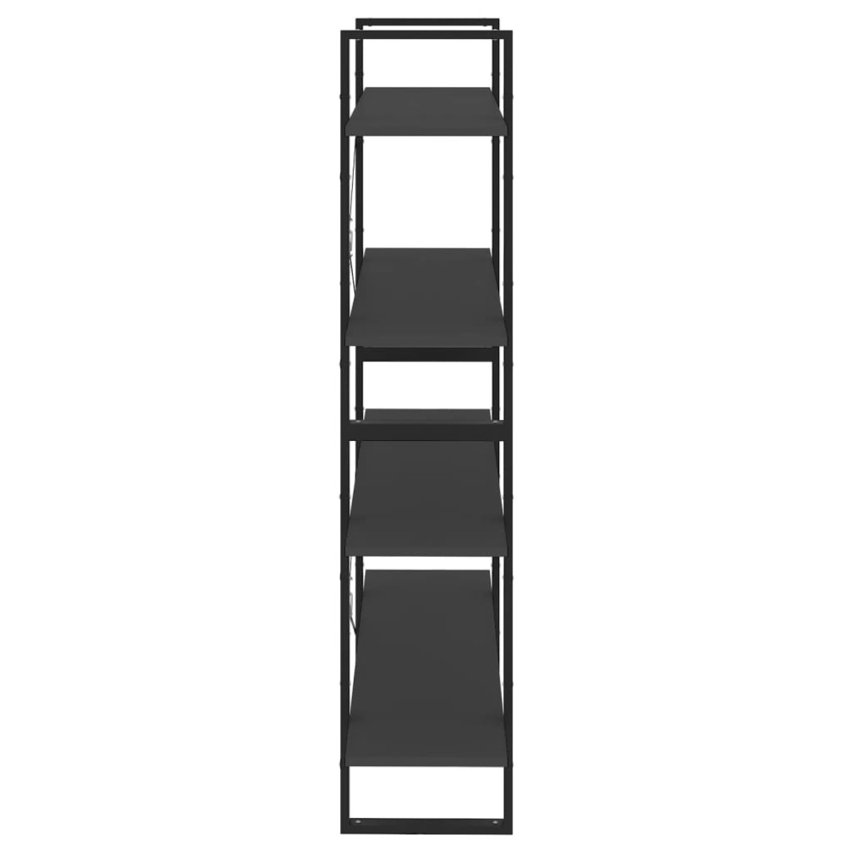 vidaXL Βιβλιοθήκη με 4 Ράφια Γκρι 100 x 30 x 140 εκ. από Μοριοσανίδα