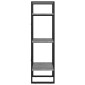 vidaXL Βιβλιοθήκη με 3 Ράφια Γκρι Σκυροδέματος 40x30x105εκ Μοριοσανίδα
