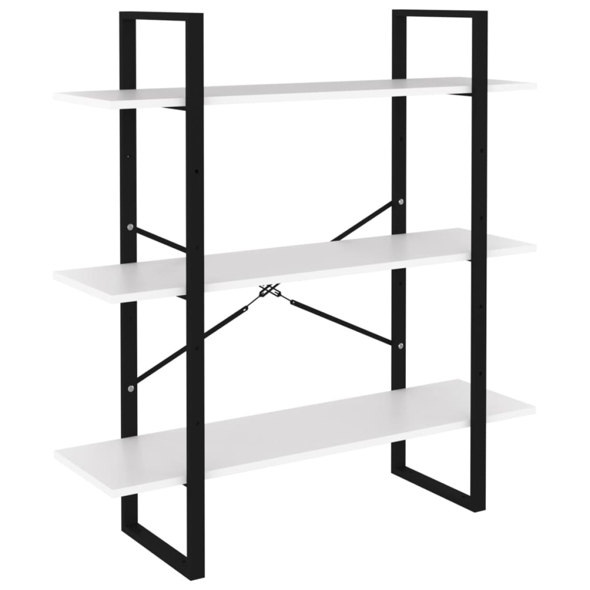 vidaXL Βιβλιοθήκη με 4 Ράφια Λευκή 100 x 30 x 105 εκ. από Μοριοσανίδα