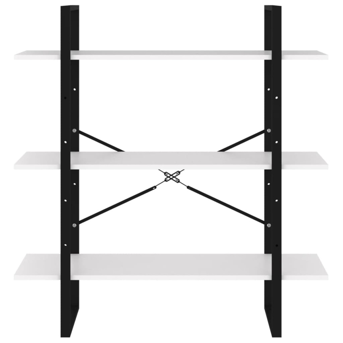 vidaXL Βιβλιοθήκη με 4 Ράφια Λευκή 100 x 30 x 105 εκ. από Μοριοσανίδα