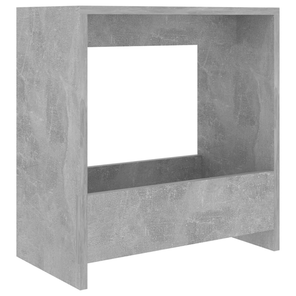 vidaXL Τραπέζι Βοηθητικό Γκρι Σκυροδέματος 50x26x50 εκ. Επεξ. Ξύλο