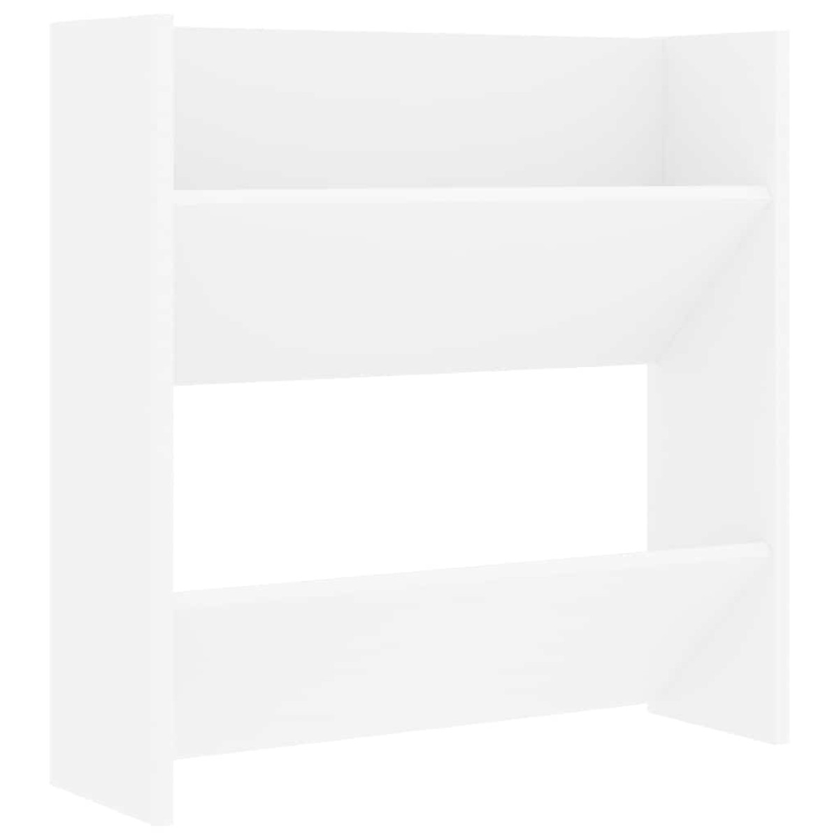 vidaXL Παπουτσοθήκες Τοίχου 4 τεμ. Λευκές 60x18x60 εκ. από Μοριοσανίδα