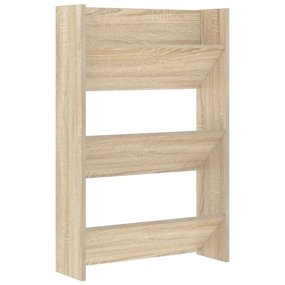vidaXL Παπουτσοθήκη Τοίχου Sonoma Δρυς 60x18x90 εκ. Μοριοσανίδα