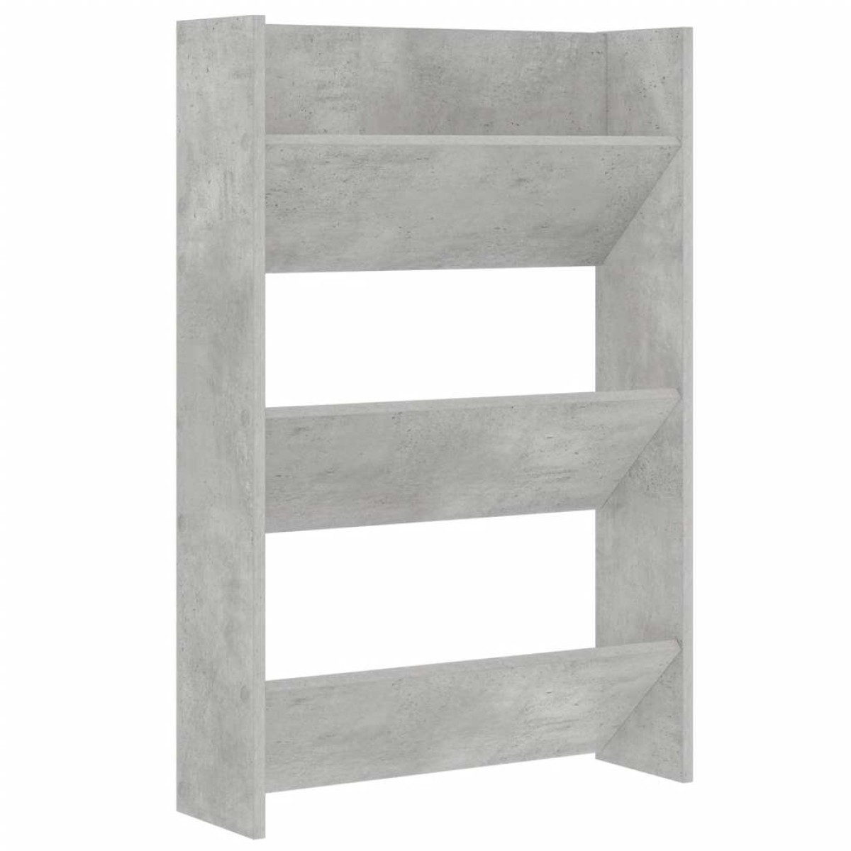 vidaXL Παπουτσοθήκες Τοίχου 2 τεμ. Γκρι Σκυρ. 60x18x90 εκ. Μοριοσανίδα