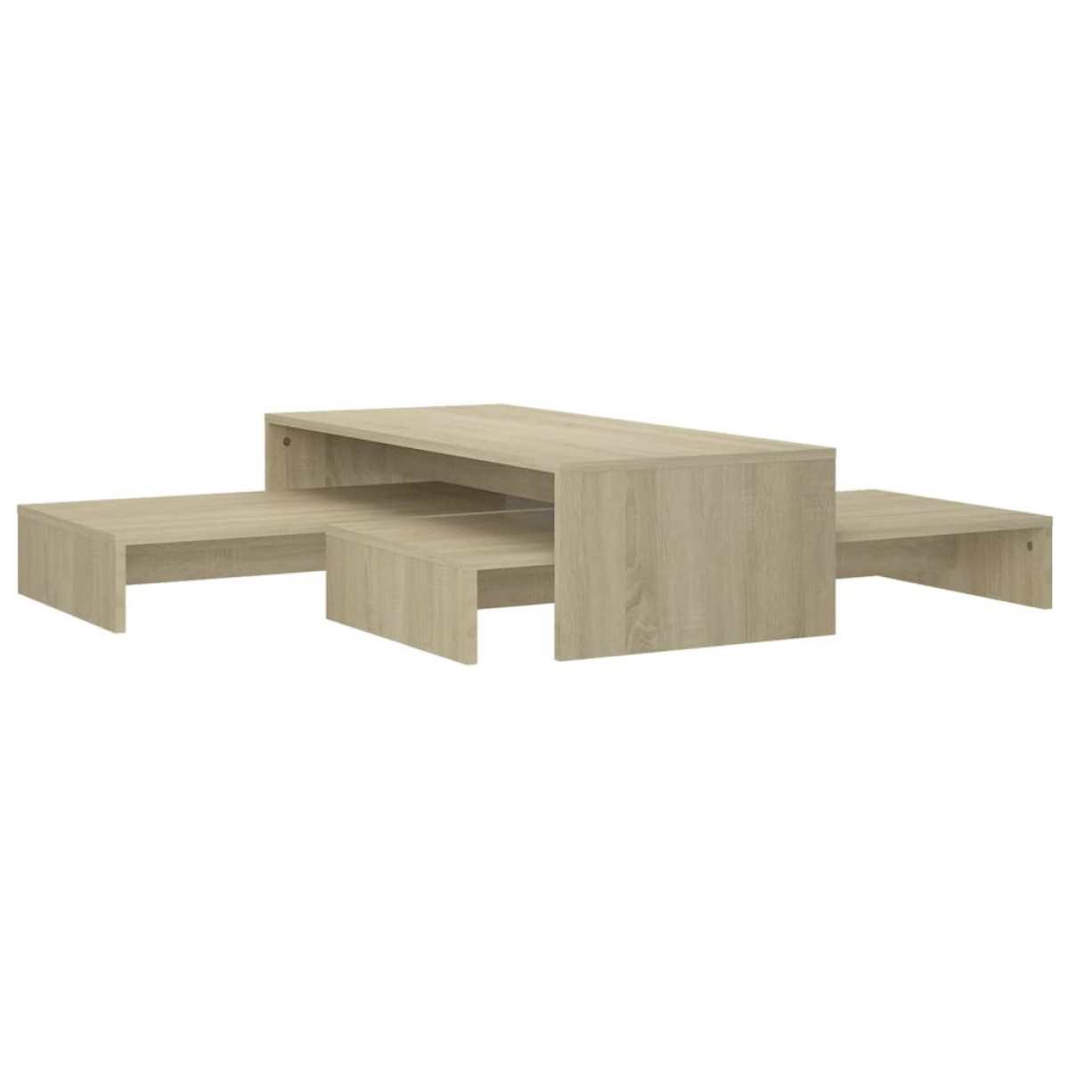 vidaXL Τραπεζάκι Σαλονιού Ζιγκόν Sonoma Δρυς 100x100x26,5 εκ. Μοριοσ.