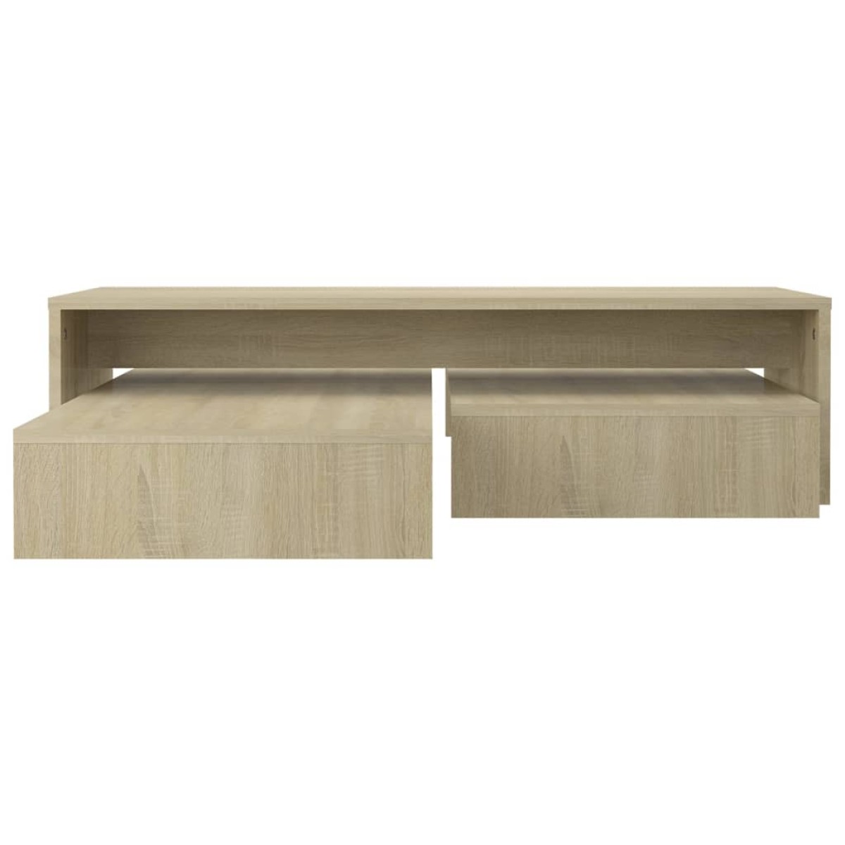 vidaXL Τραπεζάκι Σαλονιού Ζιγκόν Sonoma Δρυς 100x100x26,5 εκ. Μοριοσ.