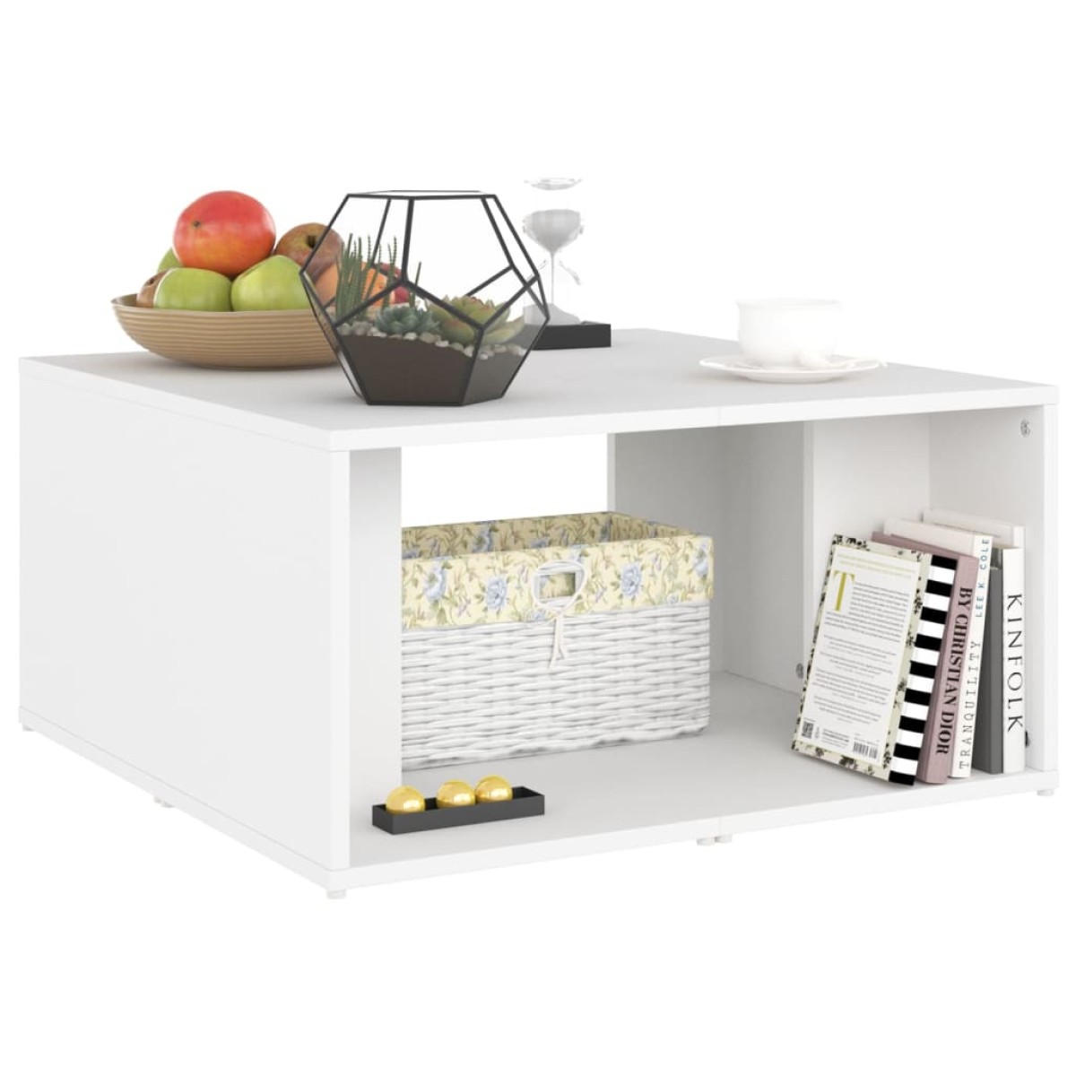 vidaXL Τραπεζάκια Σαλονιού 4 τεμ. Λευκά 33 x 33 x 33 εκ. Μοριοσανίδα