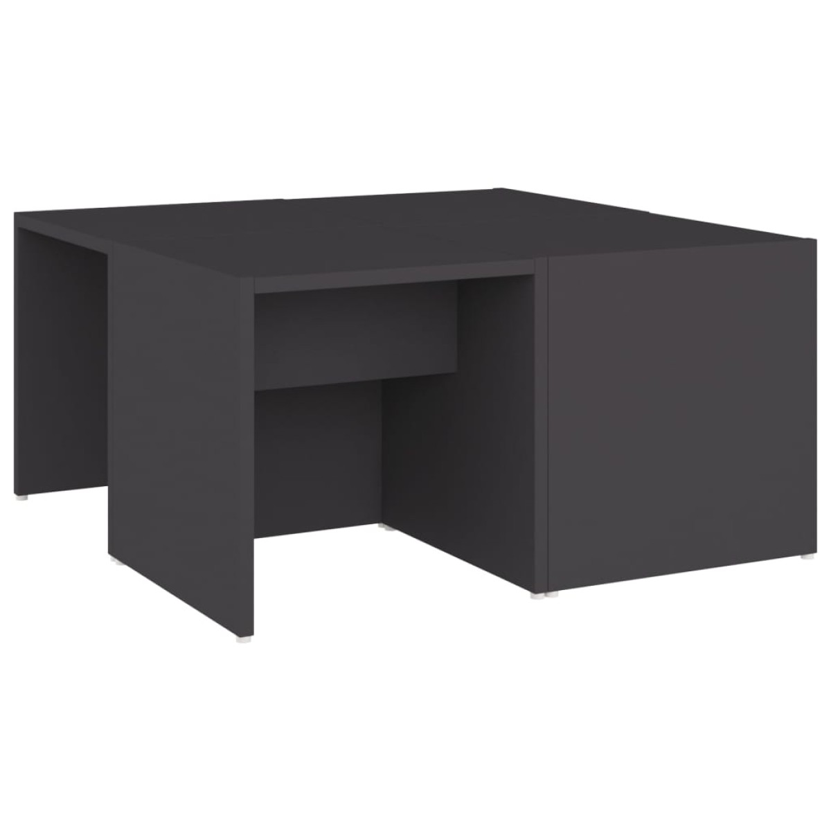 vidaXL Τραπεζάκια Σαλονιού 4 τεμ. Γκρι 33 x 33 x 33 εκ. Μοριοσανίδα
