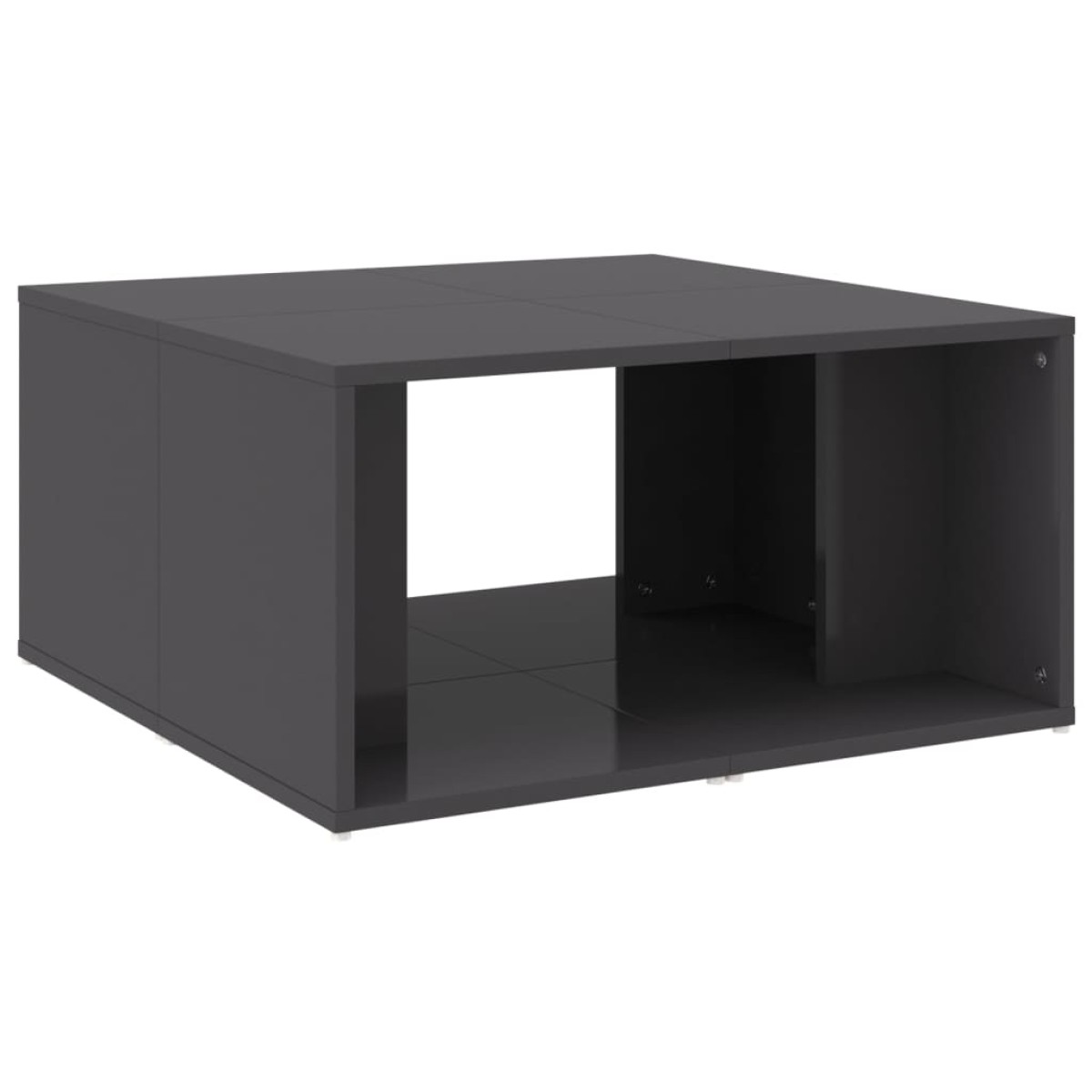 vidaXL Τραπεζάκια Σαλονιού 4 τεμ. Γυαλ. Γκρι 33x33x33 εκ. Μοριοσανίδα