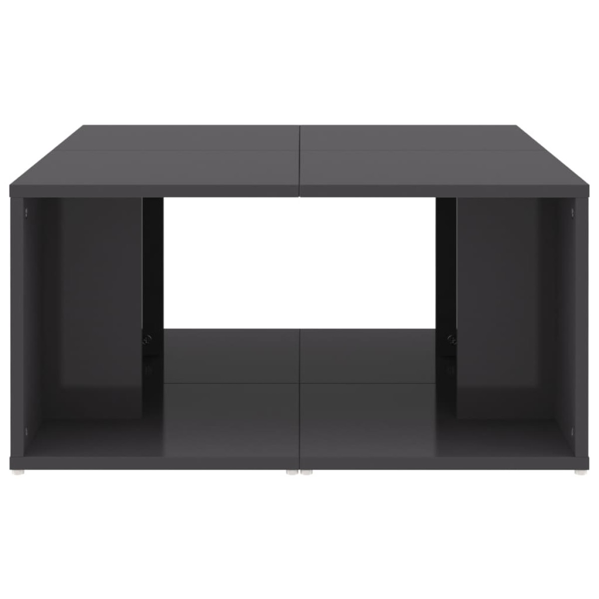 vidaXL Τραπεζάκια Σαλονιού 4 τεμ. Γυαλ. Γκρι 33x33x33 εκ. Μοριοσανίδα