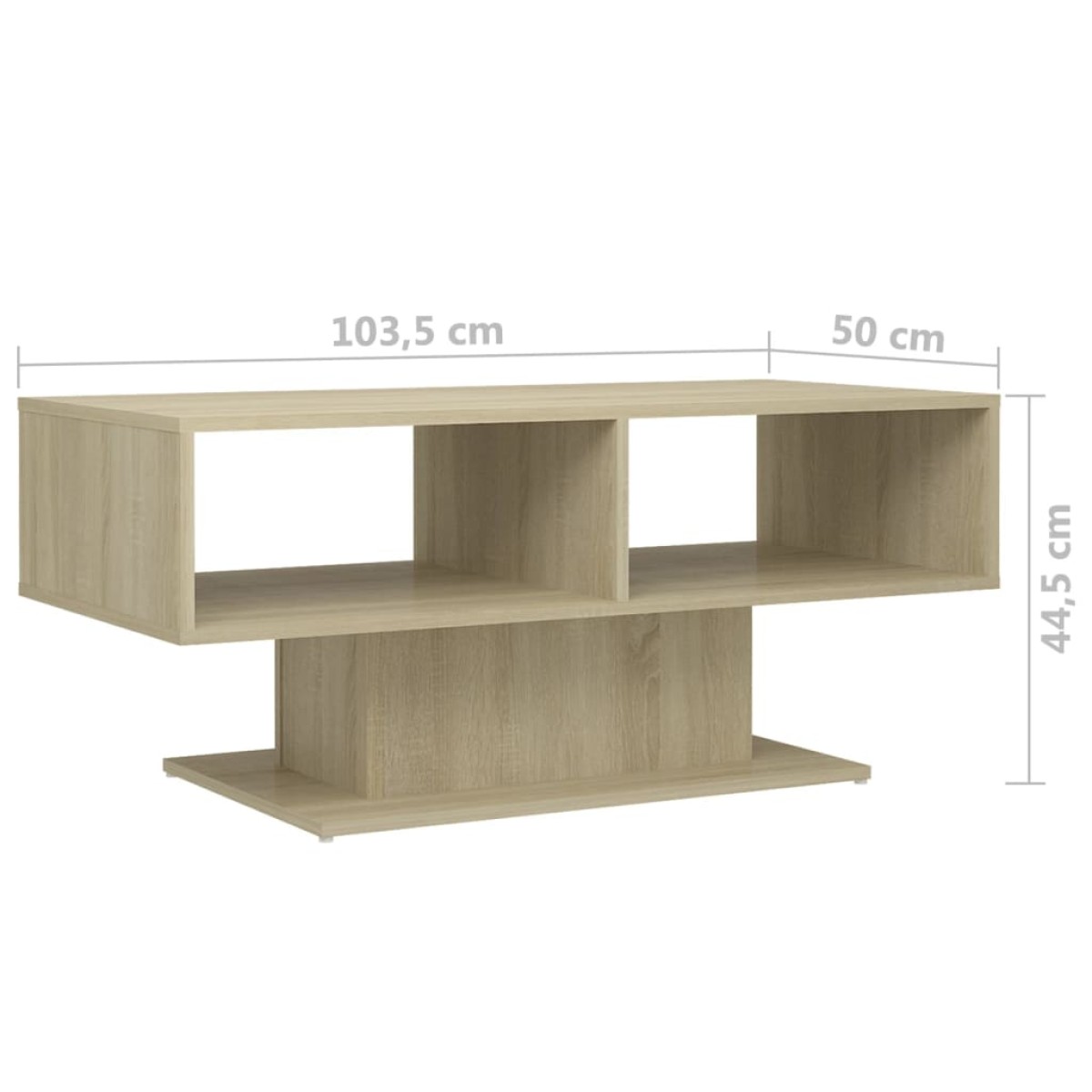 vidaXL Τραπεζάκι Σαλονιού Sonoma Δρυς 103,5x50x44,5 εκ. Μοριοσανίδα
