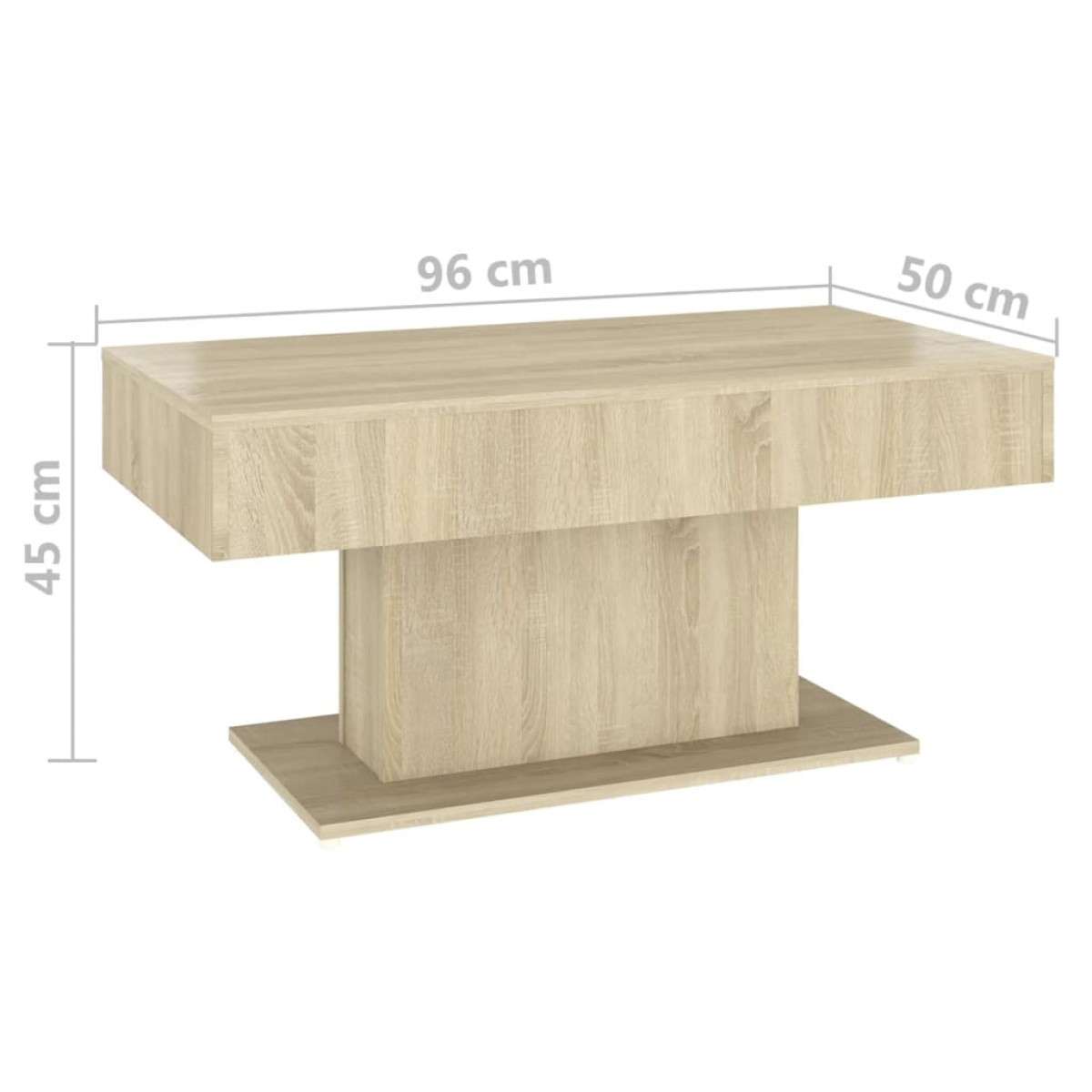 vidaXL Τραπεζάκι Σαλονιού Sonoma Δρυς 96 x 50 x 45 εκ. από Μοριοσανίδα