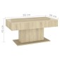 vidaXL Τραπεζάκι Σαλονιού Sonoma Δρυς 96 x 50 x 45 εκ. από Μοριοσανίδα
