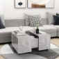 vidaXL Τραπεζάκι Σαλονιού Γκρι Σκυροδέματος 60x60x38 εκ. Μοριοσανίδα