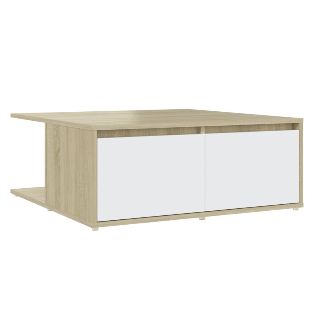 vidaXL Τραπεζάκι Σαλονιού Λευκό/Sonoma Δρυς 80x80x31 εκ. Μοριοσανίδα