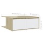 vidaXL Τραπεζάκι Σαλονιού Λευκό/Sonoma Δρυς 80x80x31 εκ. Μοριοσανίδα