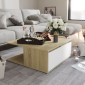 vidaXL Τραπεζάκι Σαλονιού Λευκό/Sonoma Δρυς 80x80x31 εκ. Μοριοσανίδα