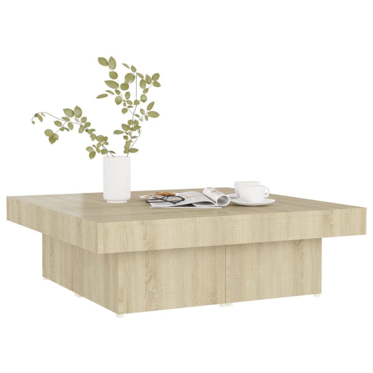 vidaXL Τραπεζάκι Σαλονιού Sonoma Δρυς 90x90x28 εκ. Μοριοσανίδα