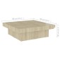 vidaXL Τραπεζάκι Σαλονιού Sonoma Δρυς 90x90x28 εκ. Μοριοσανίδα