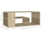 vidaXL Τραπεζάκι Σαλονιού Sonoma Δρυς 100 x 50 x 40 εκ. Μοριοσανίδα