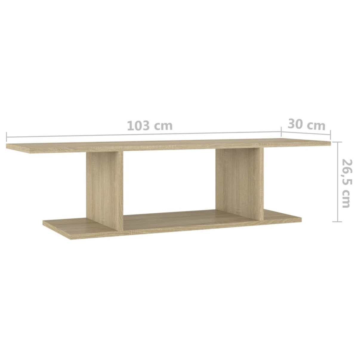 vidaXL Έπιπλο Τηλεόρασης Κρεμαστό Sonoma Δρυς 103 x 30 x 26,5 εκ.