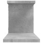 vidaXL Ράφι Τηλεόρασης Επιτοίχιο Γκρι Σκυρ. 125x18x23 εκ. Μοριοσανίδα