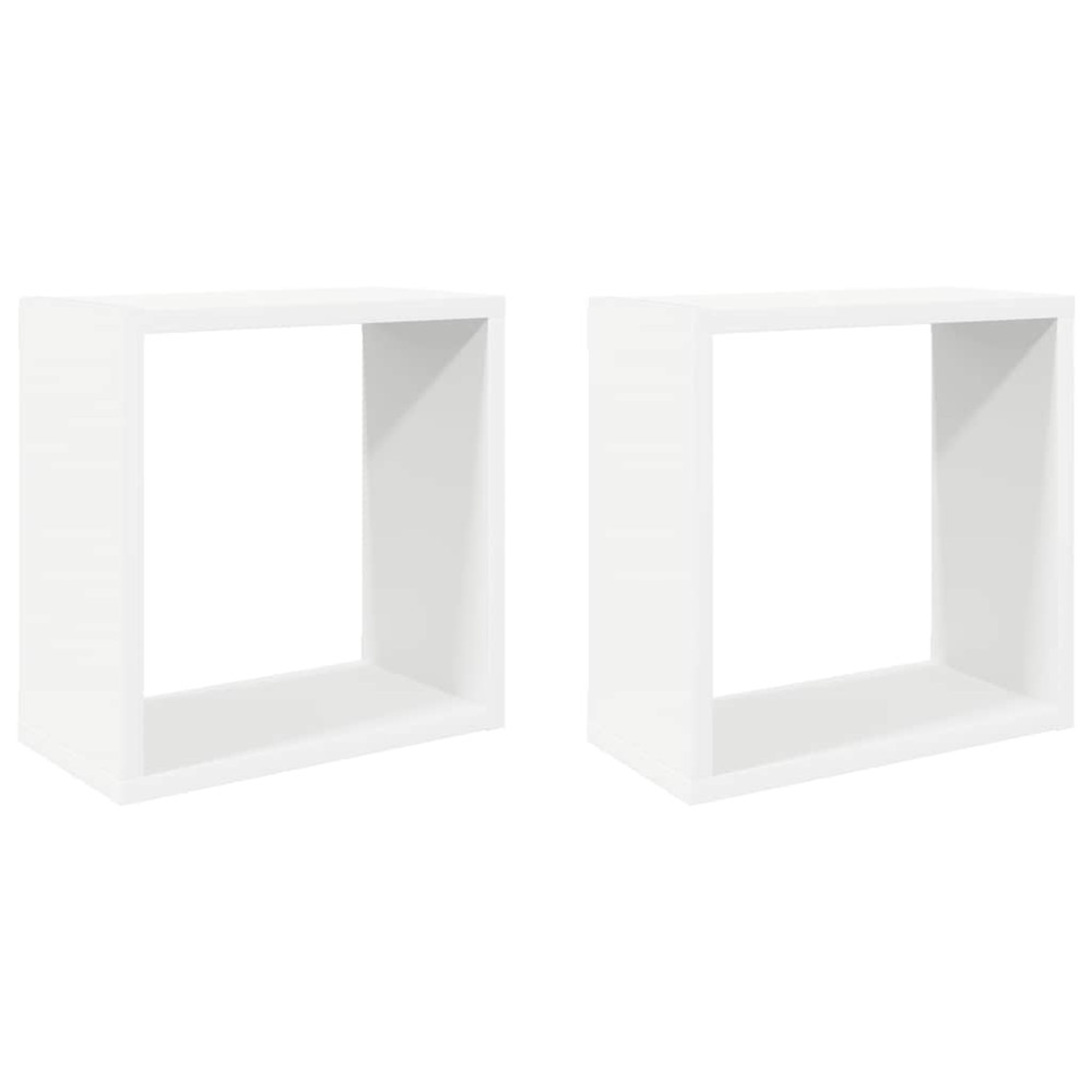 vidaXL Ράφια Κύβοι Τοίχου 2 τεμ. Λευκά 30 x 15 x 30 εκ. από MDF