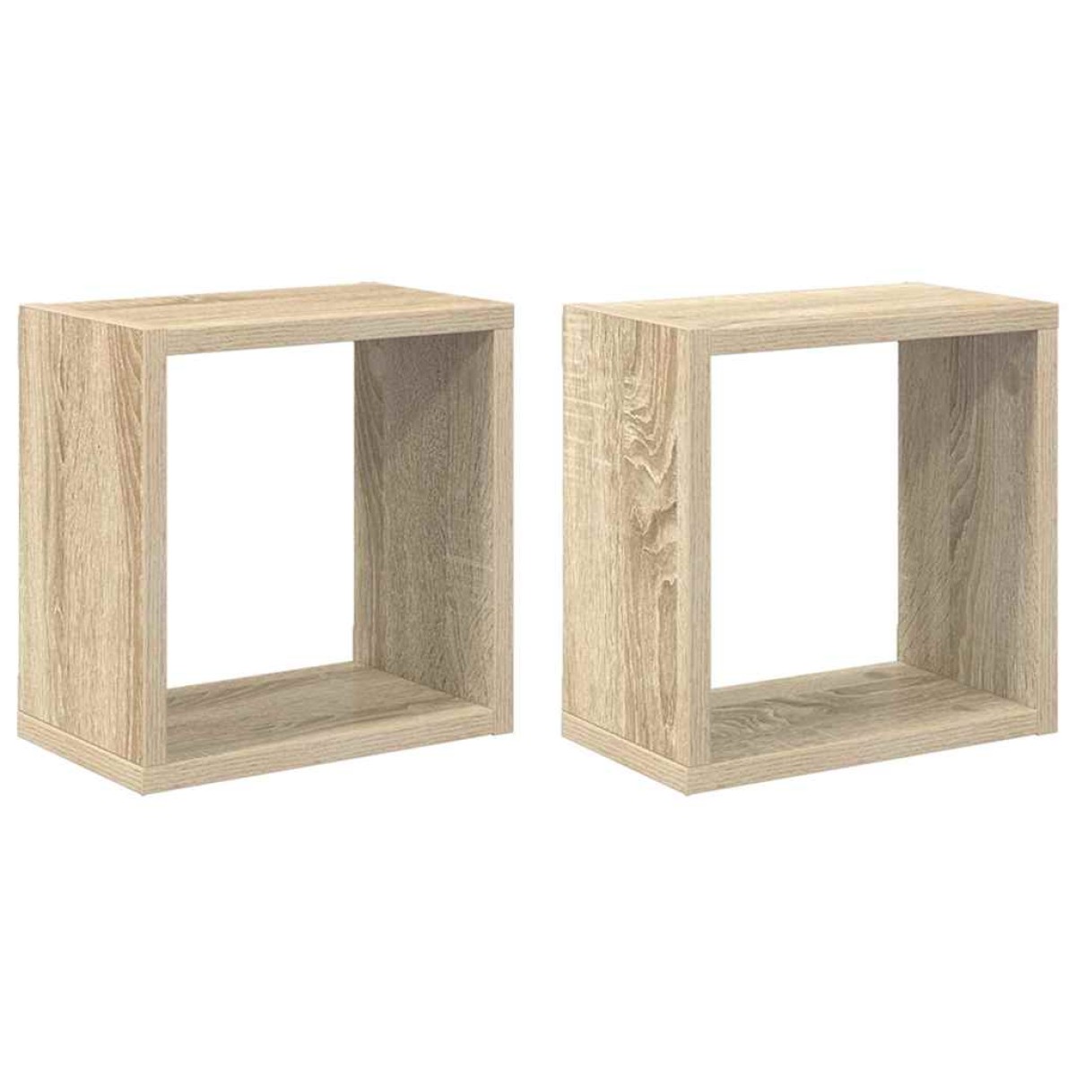 vidaXL Ράφια Κύβοι Τοίχου 2 τεμ. Sonoma Δρυς 26 x 15 x 26 εκ.
