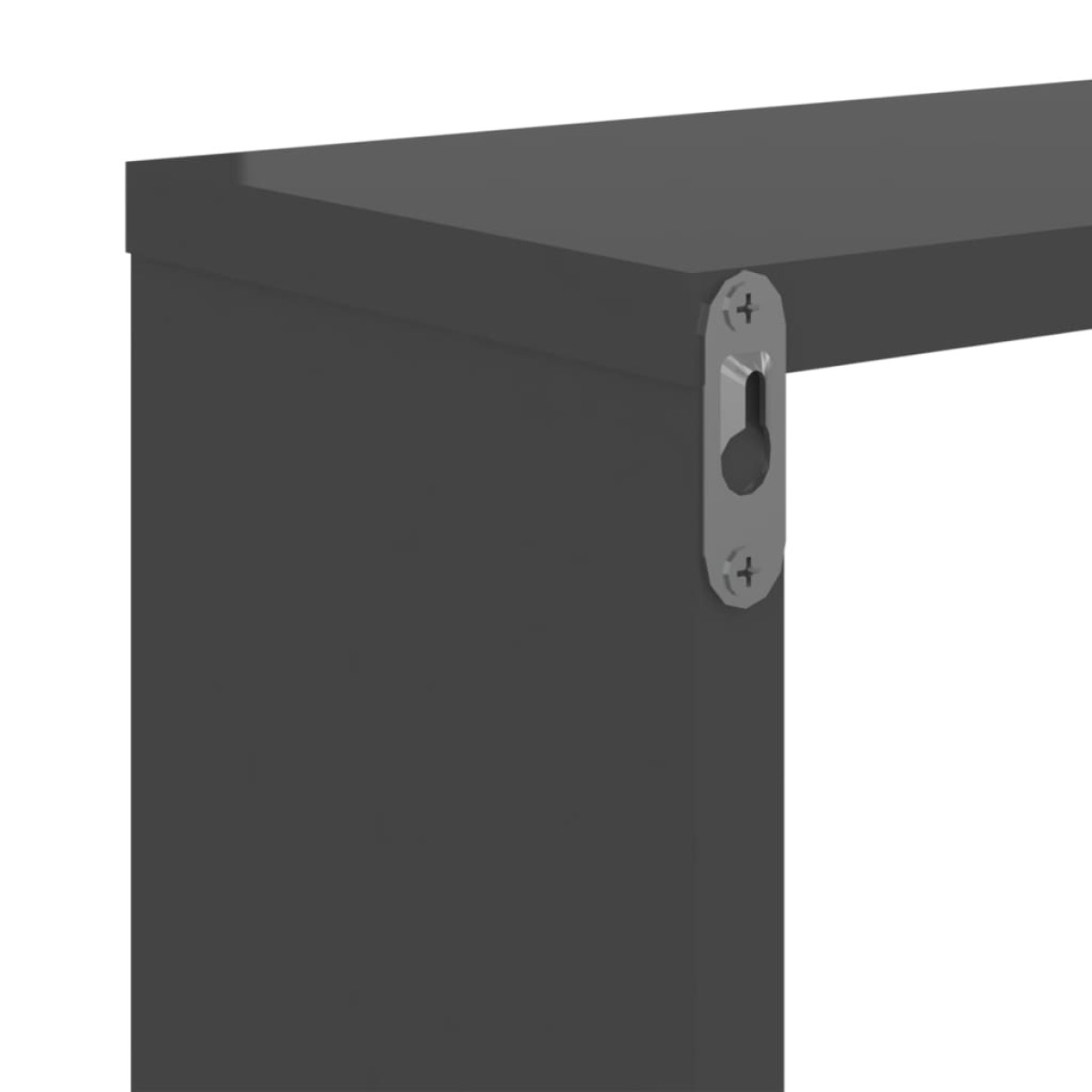 vidaXL Ραφιέρες Τοίχου 2 τεμ. Γυαλιστερό Γκρι 50x15x50 εκ. Μοριοσανίδα